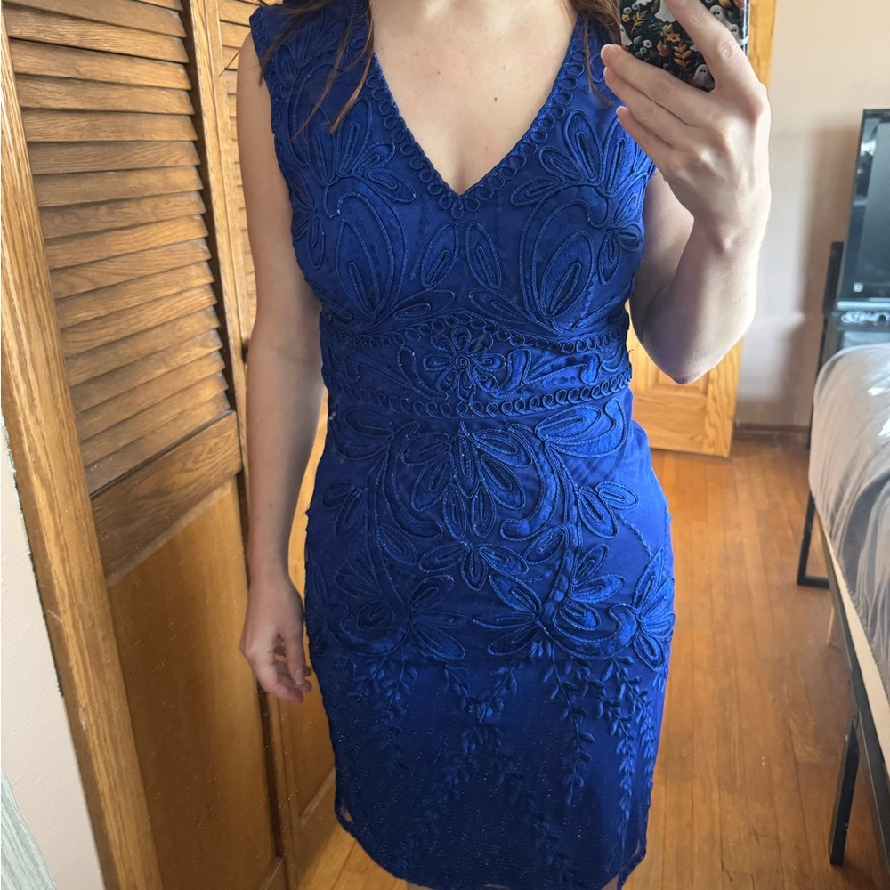 Sue Wong Cobalt Blue Dress - Picture 2 of 10